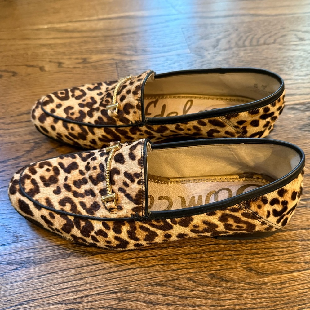 Sam Edelman Leopard-Print Loafers in Brown and Black - Picture 2 of 5